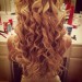 Blond curly